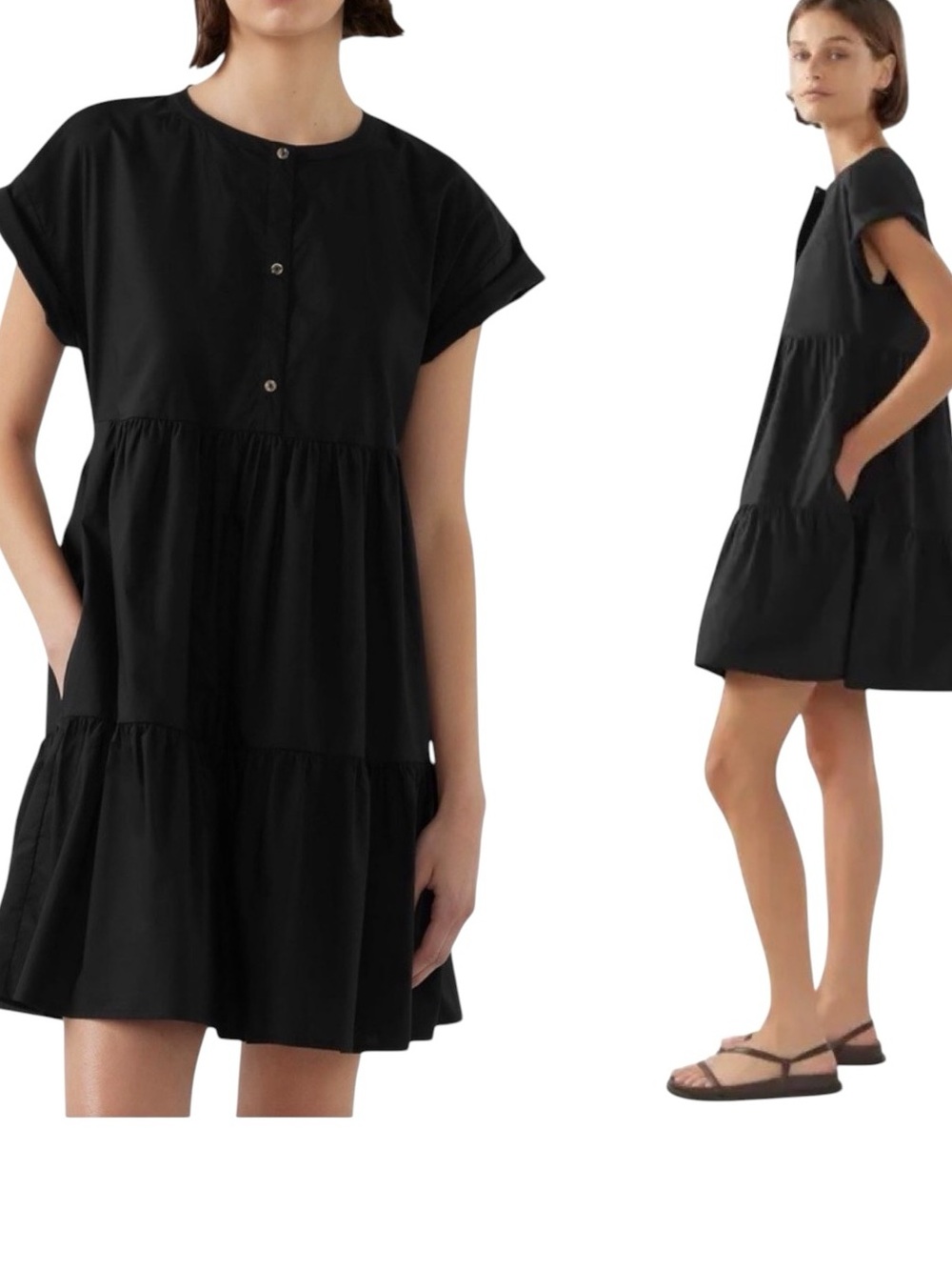 Bird & Knoll Marisol Cotton Poplin Tiered Minidress